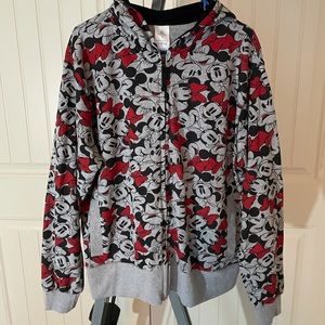 New without tags Disney Minnie Mouse Zip Hoodie XL